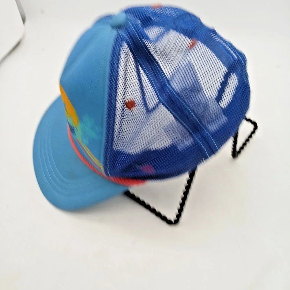 Disney Parks Surfing Mickey Mouse Youth Trucker Hat‎ Cap Blue Snapback Used